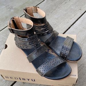 Bed Stu Size 8 Artemis Black Sandals